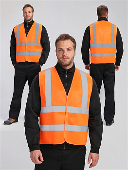 Жилет сигнальный ProfLineBase СОП-4 (тк.Полиэфир,100), оранжевый — купить в SIZ-ON