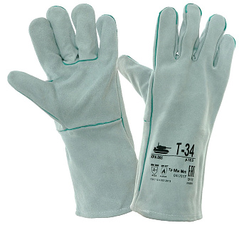 Краги спилковые Т-34 серые без подкладки, КРА005 — купить в SIZ-ON