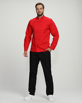 Китель повара Гастро (тк.Смесовая,160), красный — купить в SIZ-ON