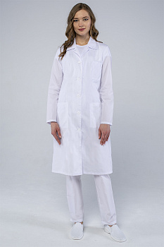 Халат женский База (тк.ТиСи), белый — купить в SIZ-ON