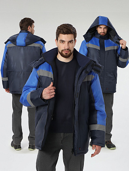 Куртка зимняя Лигор СОП (тк.OxLine,90), т.синий/васильковый — купить в SIZ-ON