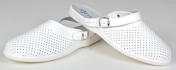 Сабо мужские нат. кожа Павел ПВХ ALMI (арт. 7202-00101) белый — купить в SIZ-ON