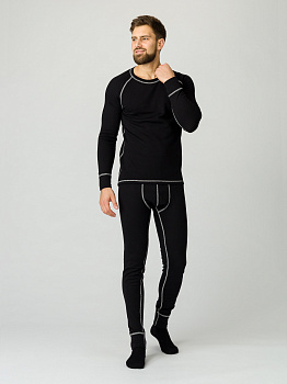 Термобелье Якутия (тк.Хлопок/Акрил/Шерсть,250), черный — купить в SIZ-ON
