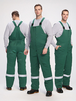 Полукомбинезон зимний Экспертный-Люкс (тк.Смесовая,210), зеленый — купить в SIZ-ON