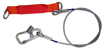 Строп аБ+Кс (стальной трос) с амортизатором 1 монт.+1 соед.кар. 1,5м — купить в SIZ-ON