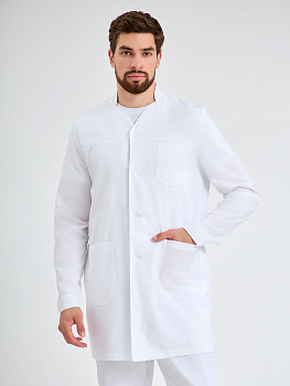 Халат мужской Карат (тк.Панацея,150), белый — купить в SIZ-ON