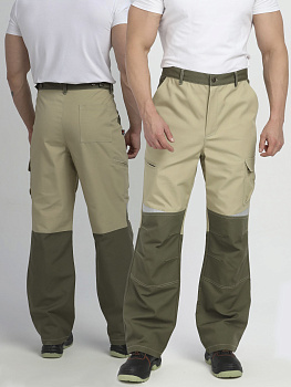 Брюки Ридоф (тк.Канвас,270), хаки/бежевый — купить в SIZ-ON