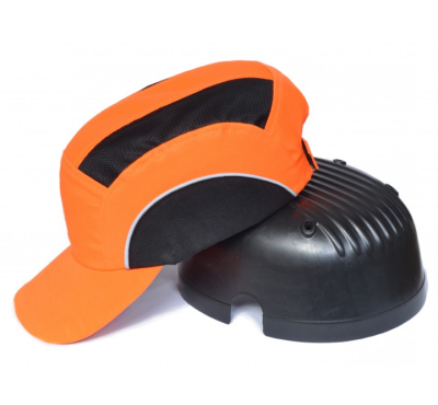 Каскетка защитная с СОП, оранжевый-черный