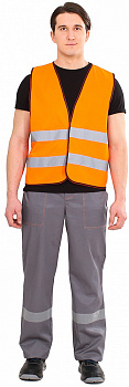 Жилет сигнальный Тип-1А (тк.Полиэфир,120), оранжевый — купить в SIZ-ON