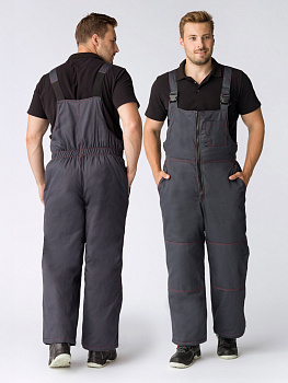 Полукомбинезон зимний Флофт (тк.Твил,210), т.серый — купить в SIZ-ON