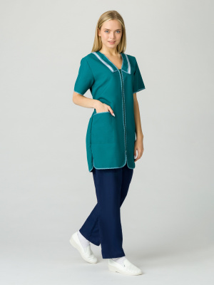 Халат женский Сакура (тк.Габардин), зеленый — купить в SIZ-ON