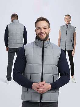 Жилет утепленный Офис (тк.Дюспо), серый — купить в SIZ-ON