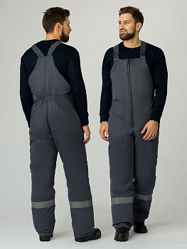Полукомбинезон зимний Квайл (тк.Смесовая,210), т.серый — купить в SIZ-ON