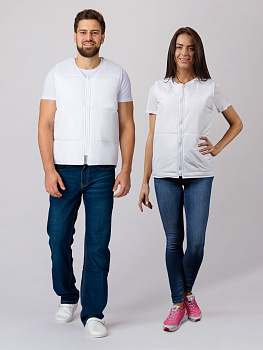 Жилет утепленный Комфорт (тк.Дюспо), белый — купить в SIZ-ON