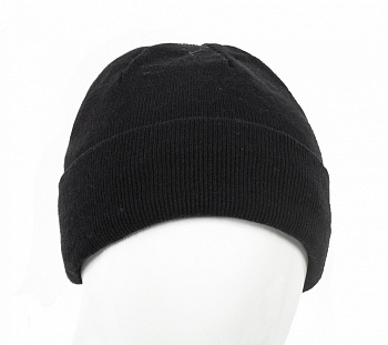 Шапка трикотажная двойная Фрост, черный — купить в SIZ-ON