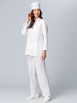 Костюм повара женский (тк.Бязь,145), белый — купить в SIZ-ON