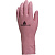 Перчатки DeltaPlus™ VE210 латексные хозяйственные с ворсом ZEPHIR розовые