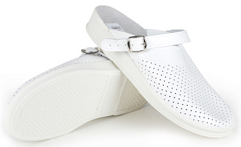 Сабо мужские нат.кожа ПВХ (арт. 10-12-7), белый — купить в SIZ-ON