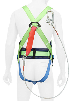 Привязь страховочная УСП 2 аБЖ с тросом 1,5м с амортизатором — купить в SIZ-ON