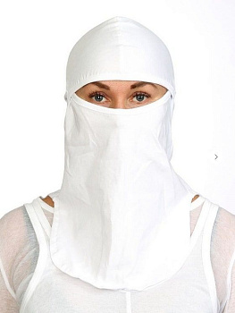 Подшлемник-балаклава закрытое лицо UBK004 (тк.Трикотаж,190), белый — купить в SIZ-ON