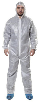 Комбинезон одноразовый из спанбонда ламинированный 50 гр/м2 белый — купить в SIZ-ON