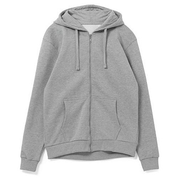 Толстовка на молнии с капюшоном Siverga 2.0, серый меланж — купить в SIZ-ON