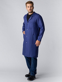 Халат мужской рабочий (тк.Диагональ,195), т.синий — купить в SIZ-ON