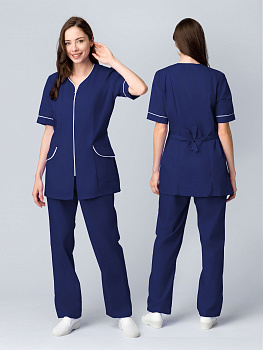 Костюм женский Вера (тк.ТиСи), т.синий — купить в SIZ-ON