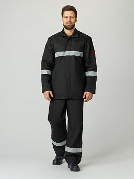 Костюм сварщика WORKER 3 кл.защиты (тк.100% хб,500) КСв №124 W, черный — купить в SIZ-ON