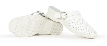 Сабо женские нат.кожа ПВХ (арт. 4-12-7), белый — купить в SIZ-ON