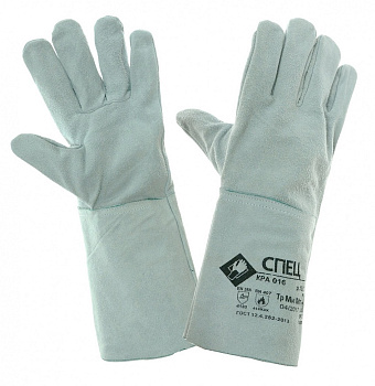 Краги спилковые СПЕЦ серые без подкладки, КРА016 — купить в SIZ-ON