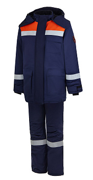 Костюм зимний женский Энергия-Г (91,4 кал.), т.синий/оранжевый (куртка, брюки) — купить в SIZ-ON