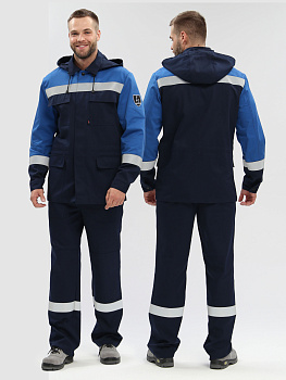Костюм антистатический Алиот-2 (тк.Смесовая,250 МВО) п/к, т.синий/васильковый — купить в SIZ-ON