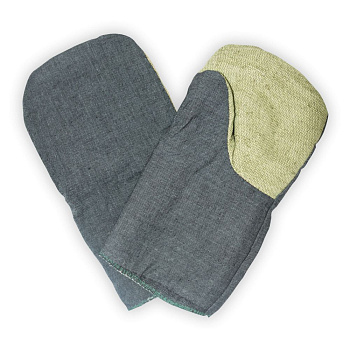 Рукавицы меховые (искусств.) с брезентовым наладонником — купить в SIZ-ON