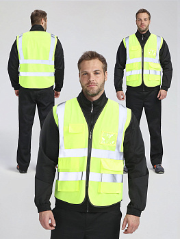 Жилет сигнальный ProfLineLeader СОП-4 (тк.Полиэфир,130), желтый — купить в SIZ-ON