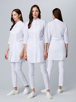 Халат женский MedLine Ева (тк.Смесовая,120), белый