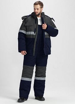 Костюм зимний Нордхард-2 СОП У. (тк.Смесовая,240) п/к, т.синий/серый — купить в SIZ-ON