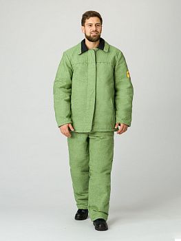 Костюм сварщика зимний 1 кл.защиты (тк.Брезент, 480), бежевый — купить в SIZ-ON