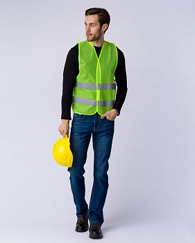 Жилет сигнальный Неон (тк.Полиэфир,60), лимонный — купить в SIZ-ON